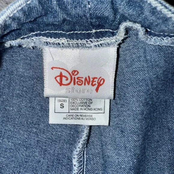 VTG Disney Store Mickey Mouse Embroidered Paisley Wrap Skirt Denim Size S - Picture 7 of 11